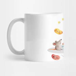 Cat sharing foods with mouse Mug